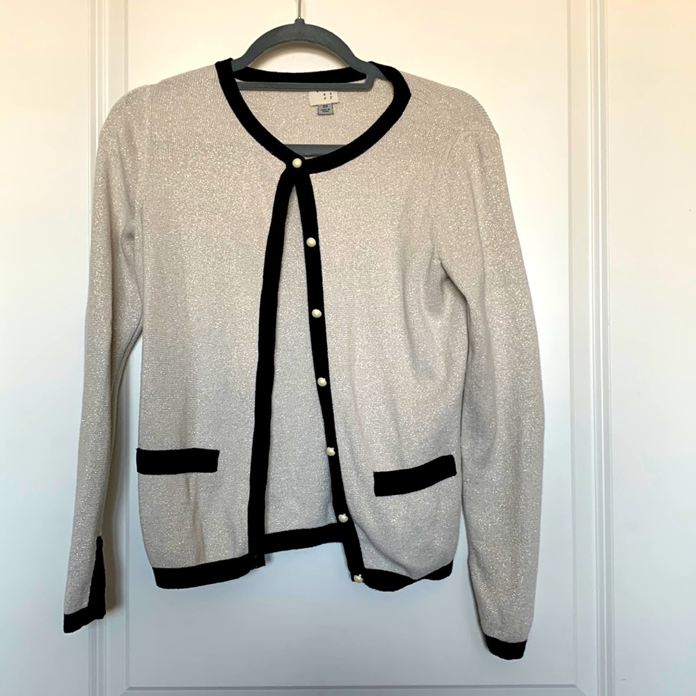 A New Day XS Cream Sparkle Cardigan